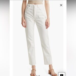 Reformation Cynthia High Waist Relaxed Jeans Women's Size 26 Ivory Nonstretch